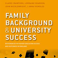 Now published - the links between Family Background and University Success Book cover